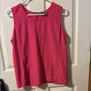 Investments Pink Sleeveless Tank Top with Rounded Neckline